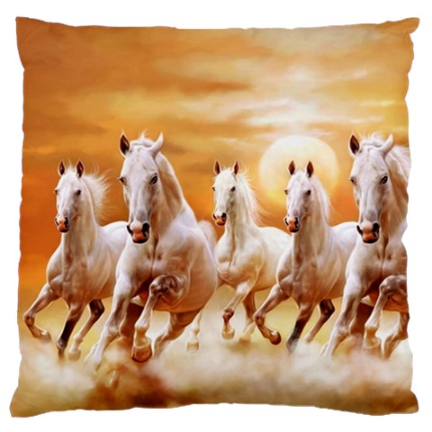 Seven Horses, Sun Standard Premium Plush Fleece Cushion Case (One Side) from ArtsNow.com Front