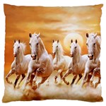 Seven Horses, Sun Standard Premium Plush Fleece Cushion Case (One Side)