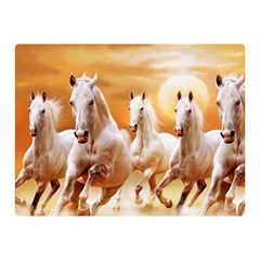 Seven Horses, Sun Two Sides Premium Plush Fleece Blanket (Mini) from ArtsNow.com 35 x27  Blanket Back