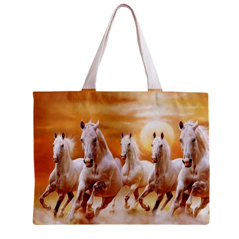 Seven Horses, Sun Zipper Mini Tote Bag from ArtsNow.com Front