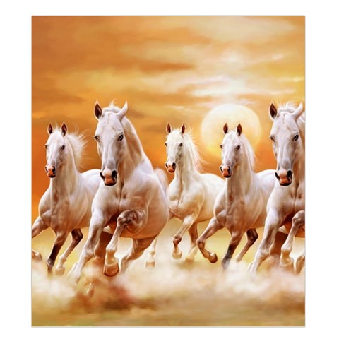 Seven Horses, Sun Duvet Cover Double Side (King Size) from ArtsNow.com Front