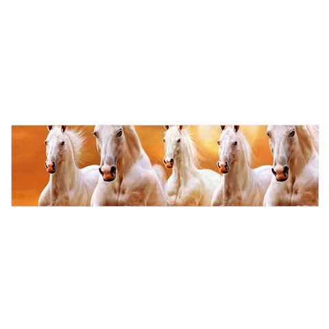 Seven Horses, Sun Oblong Satin Scarf (16  x 60 ) from ArtsNow.com Front