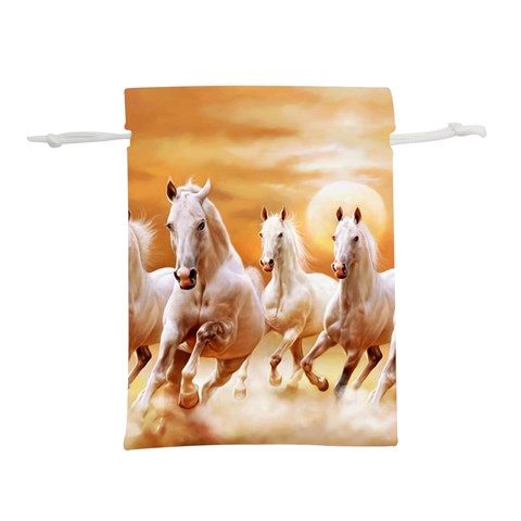 Seven Horses, Sun Lightweight Drawstring Pouch (S) from ArtsNow.com Front