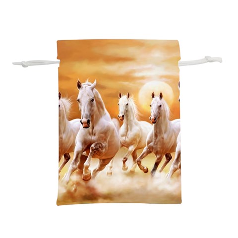 Seven Horses, Sun Lightweight Drawstring Pouch (L) from ArtsNow.com Front