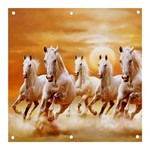 Seven Horses, Sun Banner and Sign 3  x 3 