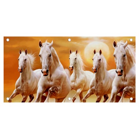 Seven Horses, Sun Banner and Sign 4  x 2  from ArtsNow.com Front