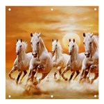 Seven Horses, Sun Banner and Sign 4  x 4 