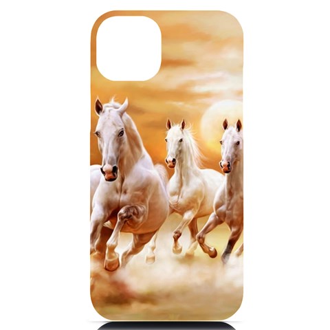 Seven Horses, Sun iPhone 14 Plus Black UV Print Case from ArtsNow.com Front