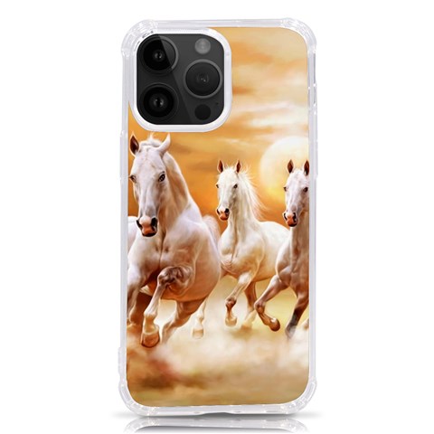 Seven Horses, Sun iPhone 14 Pro Max TPU UV Print Case from ArtsNow.com Front