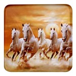 Seven Horses, Sun Square Glass Fridge Magnet (4 pack)