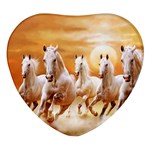 Seven Horses, Sun Heart Glass Fridge Magnet (4 pack)