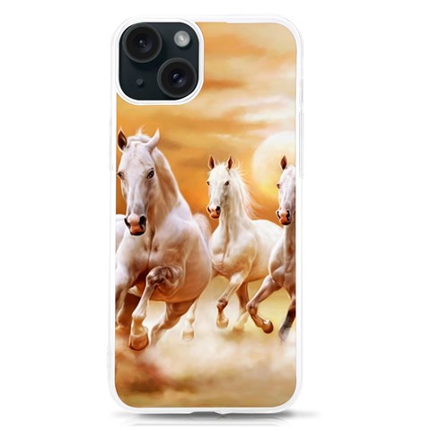 Seven Horses, Sun iPhone 15 TPU UV Print Case from ArtsNow.com Front