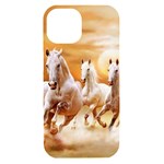 Seven Horses, Sun iPhone 15 Black UV Print PC Hardshell Case