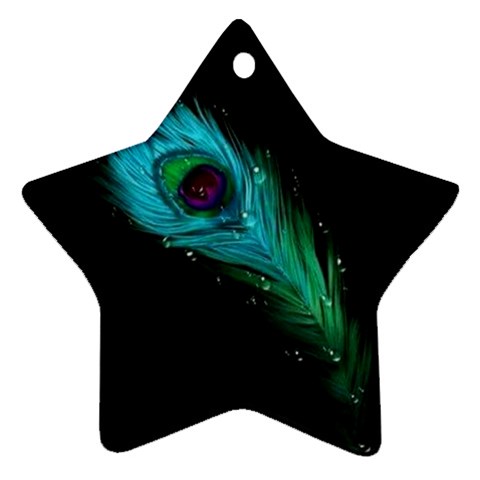 Shree Krishna, Feather, Lord, Rainbows Ornament (Star) from ArtsNow.com Front