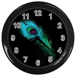 Shree Krishna, Feather, Lord, Rainbows Wall Clock (Black)