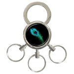 Shree Krishna, Feather, Lord, Rainbows 3-Ring Key Chain