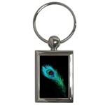 Shree Krishna, Feather, Lord, Rainbows Key Chain (Rectangle)