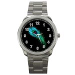 Shree Krishna, Feather, Lord, Rainbows Sport Metal Watch