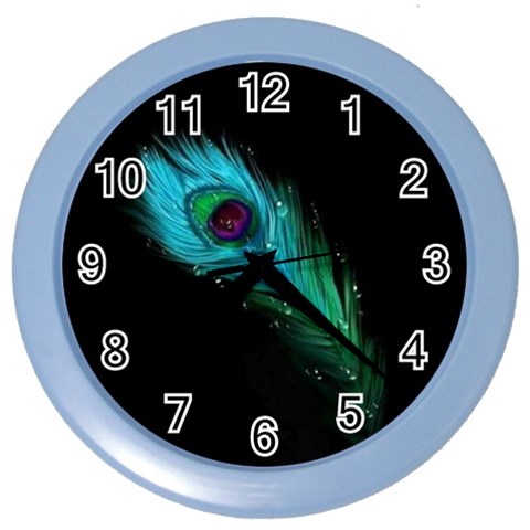 Shree Krishna, Feather, Lord, Rainbows Color Wall Clock from ArtsNow.com Front