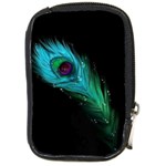 Shree Krishna, Feather, Lord, Rainbows Compact Camera Leather Case