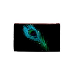 Shree Krishna, Feather, Lord, Rainbows Cosmetic Bag (Small) from ArtsNow.com Back