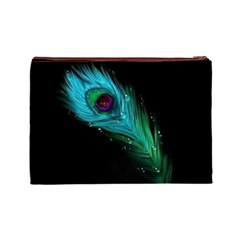 Shree Krishna, Feather, Lord, Rainbows Cosmetic Bag (Large) from ArtsNow.com Back