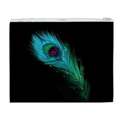 Shree Krishna, Feather, Lord, Rainbows Cosmetic Bag (XL) from ArtsNow.com Back