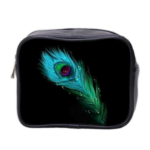 Shree Krishna, Feather, Lord, Rainbows Mini Toiletries Bag (Two Sides) from ArtsNow.com Front