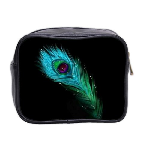 Shree Krishna, Feather, Lord, Rainbows Mini Toiletries Bag (Two Sides) from ArtsNow.com Back