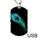 Shree Krishna, Feather, Lord, Rainbows Dog Tag USB Flash (Two Sides)