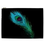 Shree Krishna, Feather, Lord, Rainbows Cosmetic Bag (XXL)