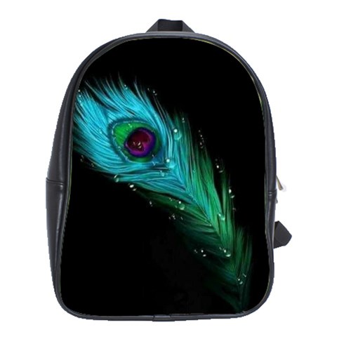 Shree Krishna, Feather, Lord, Rainbows School Bag (XL) from ArtsNow.com Front