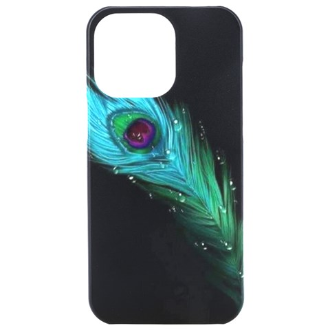 Shree Krishna, Feather, Lord, Rainbows iPhone 15 Pro Max Black UV Print PC Hardshell Case from ArtsNow.com Front