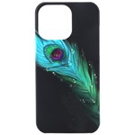 Shree Krishna, Feather, Lord, Rainbows iPhone 15 Pro Max Black UV Print PC Hardshell Case