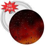 Water Drops, Lui, Amazing 3  Buttons (100 pack) 