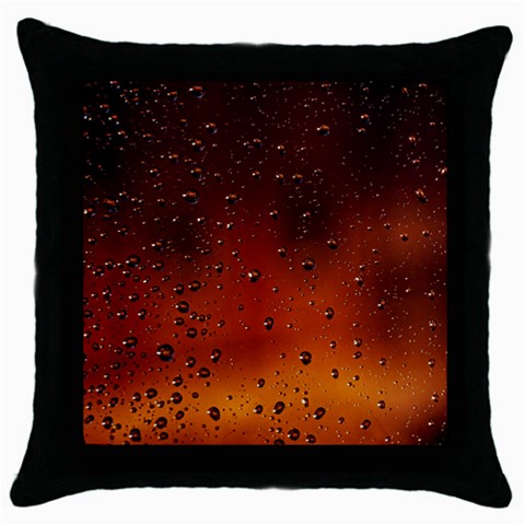 Water Drops, Lui, Amazing Throw Pillow Case (Black) from ArtsNow.com Front