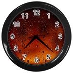 Water Drops, Lui, Amazing Wall Clock (Black)