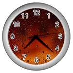 Water Drops, Lui, Amazing Wall Clock (Silver)