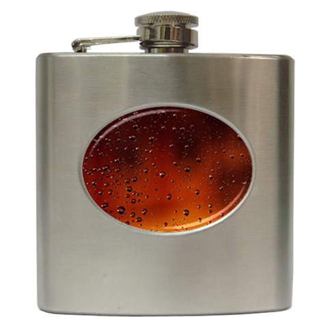 Water Drops, Lui, Amazing Hip Flask (6 oz) from ArtsNow.com Front