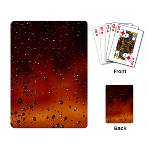 Water Drops, Lui, Amazing Playing Cards Single Design (Rectangle) from ArtsNow.com Back