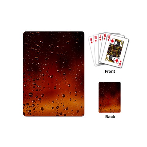 Water Drops, Lui, Amazing Playing Cards Single Design (Mini) from ArtsNow.com Back