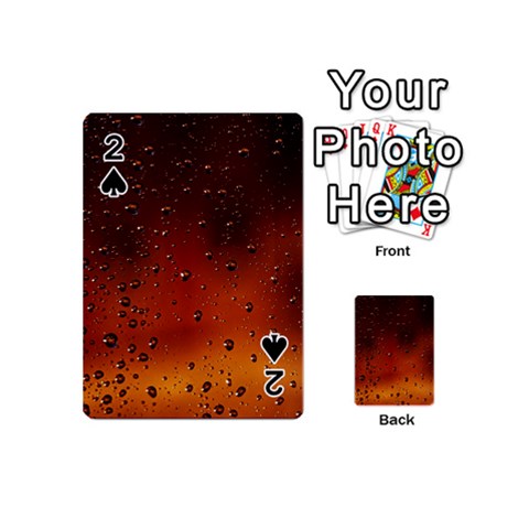 Water Drops, Lui, Amazing Playing Cards 54 Designs (Mini) from ArtsNow.com Front - Spade2