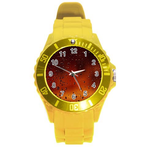 Water Drops, Lui, Amazing Round Plastic Sport Watch (L) from ArtsNow.com Front