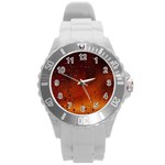 Water Drops, Lui, Amazing Round Plastic Sport Watch (L)