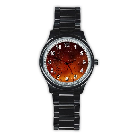 Water Drops, Lui, Amazing Stainless Steel Round Watch from ArtsNow.com Front