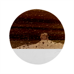 Water Drops, Lui, Amazing Marble Wood Coaster (Round)