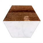 Water Drops, Lui, Amazing Marble Wood Coaster (Hexagon) 