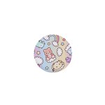 Usheen Carebears, Bears, Cat, Colorful, Cute, Pastel, Pattern 1  Mini Buttons