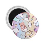 Usheen Carebears, Bears, Cat, Colorful, Cute, Pastel, Pattern 2.25  Magnets