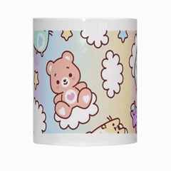 Usheen Carebears, Bears, Cat, Colorful, Cute, Pastel, Pattern White Mug from ArtsNow.com Center